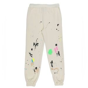 Kids Cream Paint-Splatter Joggers